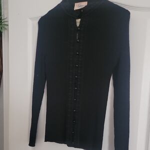 Black Button-Up Cardigan